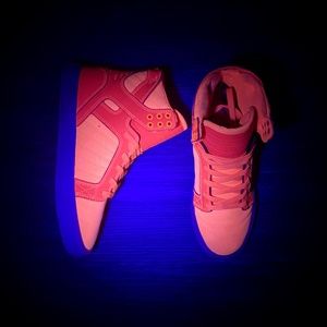 Supra Skytop Coral/LT Lavender (Fall 2012) womens 8 shoes (preowned, no box)